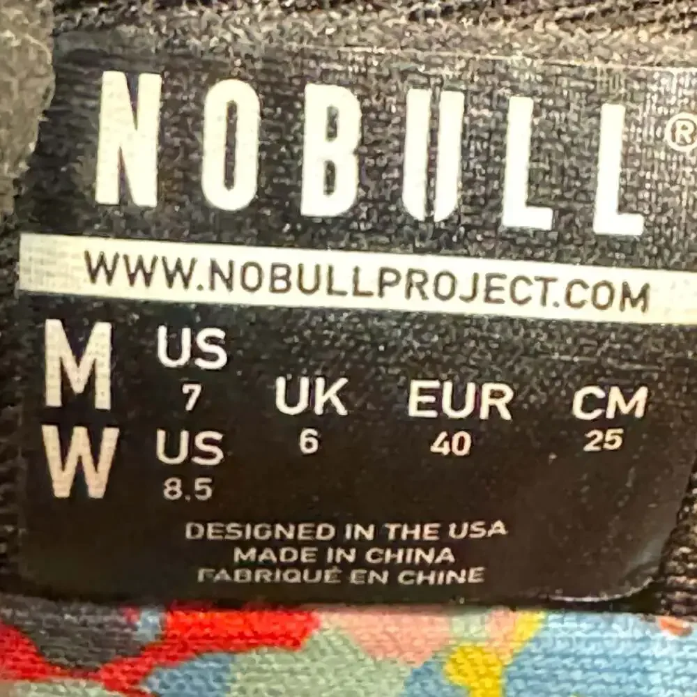NOBULL Trainer Shoes Black Multicolor Men’s 7 Women’s 8.5 Cross Training